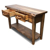 Lima Live Edge 4 Foot Console Table with Shelf