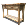 Lima Live Edge 4 Foot Console Table with Shelf