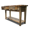 Lima Live Edge 4 Foot Console Table with Shelf