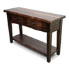 Lima Live Edge 4 Foot Console Table with Shelf