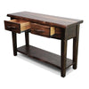 Lima Live Edge 4 Foot Console Table with Shelf