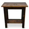 Denton Rough Sawn Live Edge End Table with Shelf
