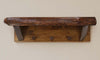 Collins Live Edge American Stain Wall Shelf with Pegs