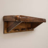 Collins Live Edge American Stain Wall Shelf with Pegs