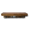 Collins Live Edge American Stain Wall Shelf with Pegs