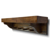 Collins Live Edge American Stain Wall Shelf with Pegs