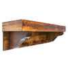 Collins Rough Cut American Stain Wall Shelf with Pegs
