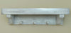 Collins Rough Cut Rustic White Wall Shelf with Pegs