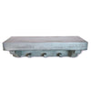 Collins Rough Cut Rustic White Wall Shelf with Pegs