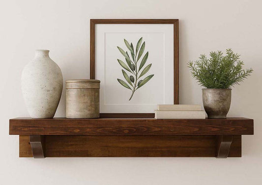 Collins Rough Cut American Stain Wall Shelf