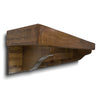 Collins Rough Cut American Stain Wall Shelf with Pegs