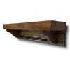 Collins Rough Cut American Stain Wall Shelf with Pegs