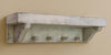 Collins Rough Cut Rustic White Wall Shelf with Pegs