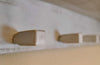Collins Rough Cut Rustic White Wall Shelf with Pegs