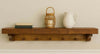 Collins Rough Cut American Stain Wall Shelf with Pegs