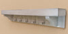 Collins Rough Cut Rustic White Wall Shelf with Pegs