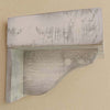 Collins Rough Cut Rustic White Wall Shelf with Pegs
