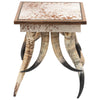 Laredo Cowhide & Horn End Table