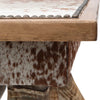 Laredo Cowhide & Horn End Table