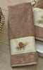 Woodland Embroidered Pinecones Hand Towel - Latte