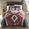 Crimson Vista Quilt Bed Set - Queen