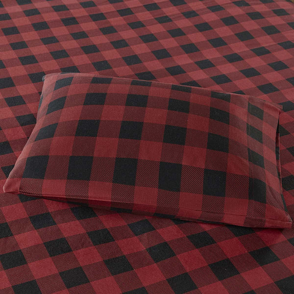 Red Plaid Flannel Sheet Sets