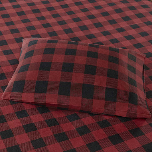 Red Plaid Flannel Sheet Sets