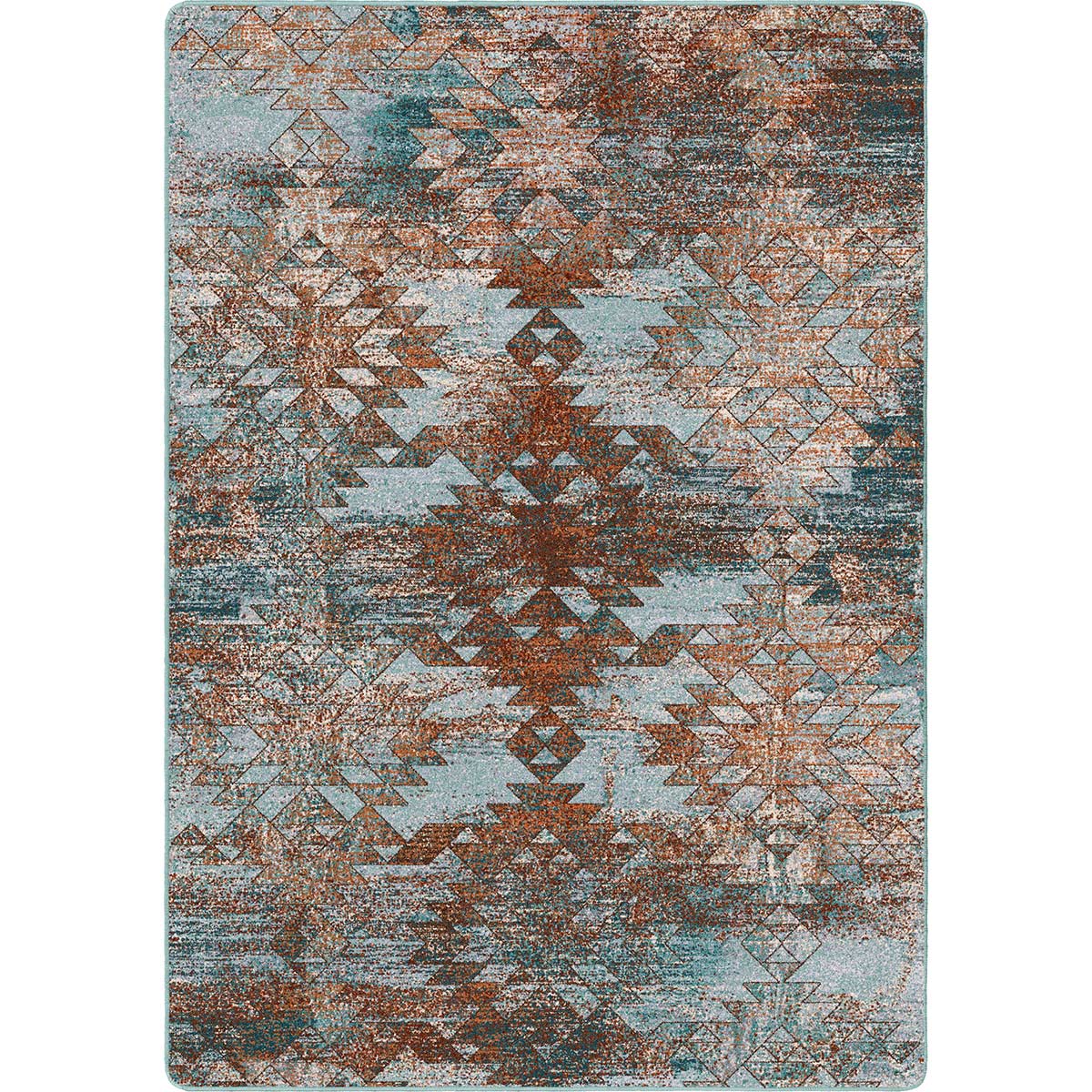 Southwest Blue Haze Rug - 5 x 8