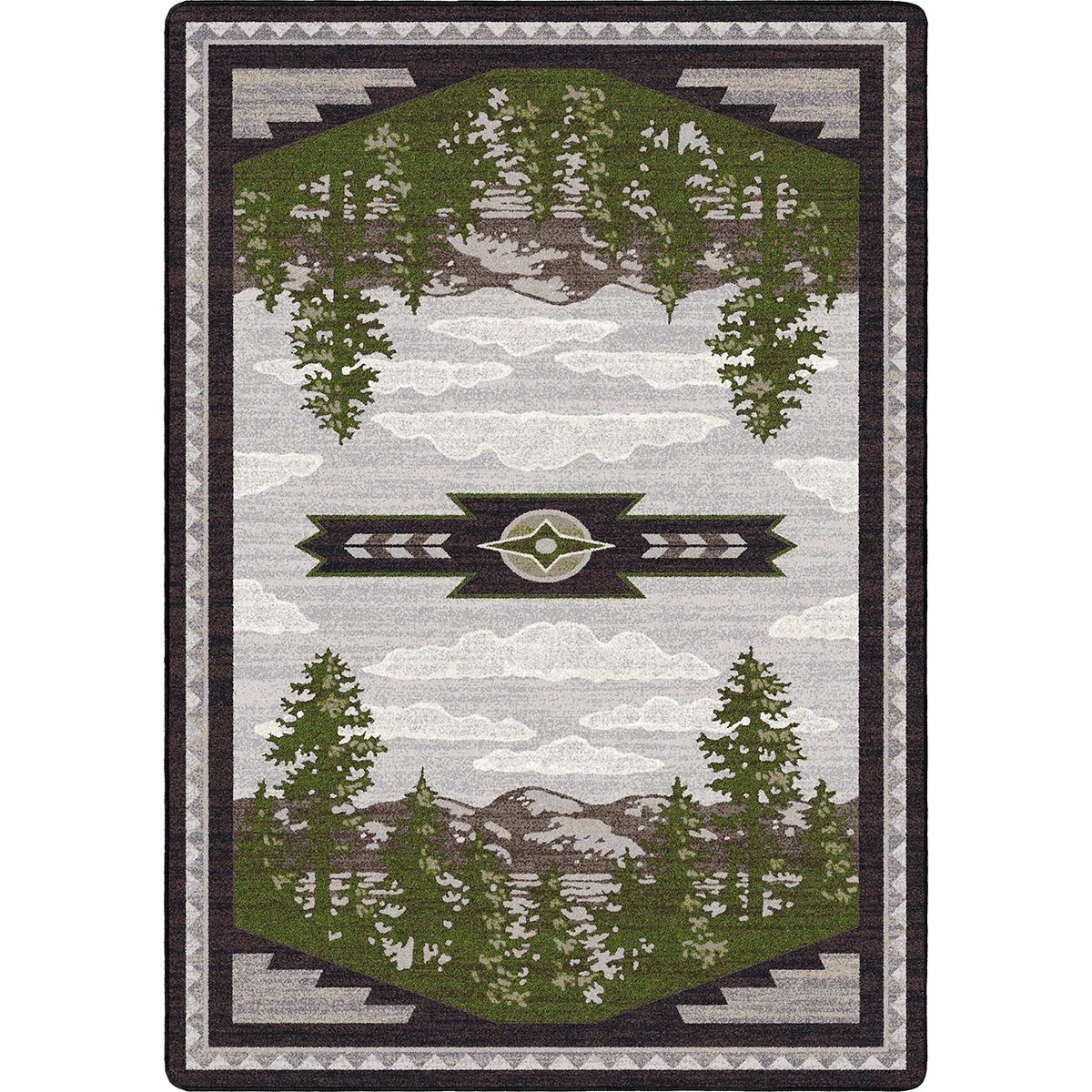 Woodland Horizon Gray Rug - 3 x 4