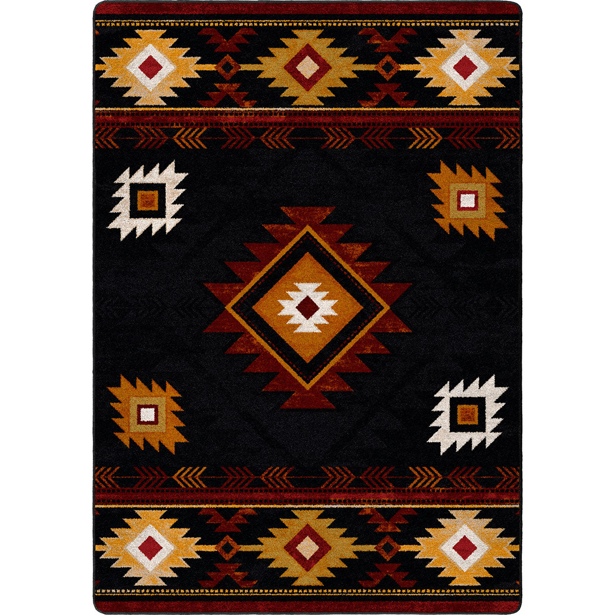 Diamond Creek Black & Tan Rug - 3 x 4