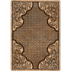 Tooled Leather Scroll & Weave Rug - 3 x 4