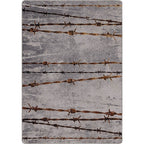 Barbed Wire Gray Rug - 3 x 4