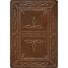 Western Stitched Leather Style Rug - 11 x 13