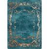 Prairie Scrolls Turquioise Rug - 11 x 13