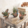Painted Desert Clay Bird Planter - Turquoise