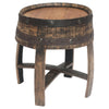 Reclaimed Tequila Barrel Round End Table