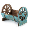 Western Wagon Wheel Turquoise Planter