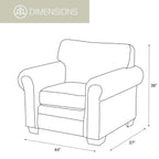 Buckskin Armchair & Ottoman