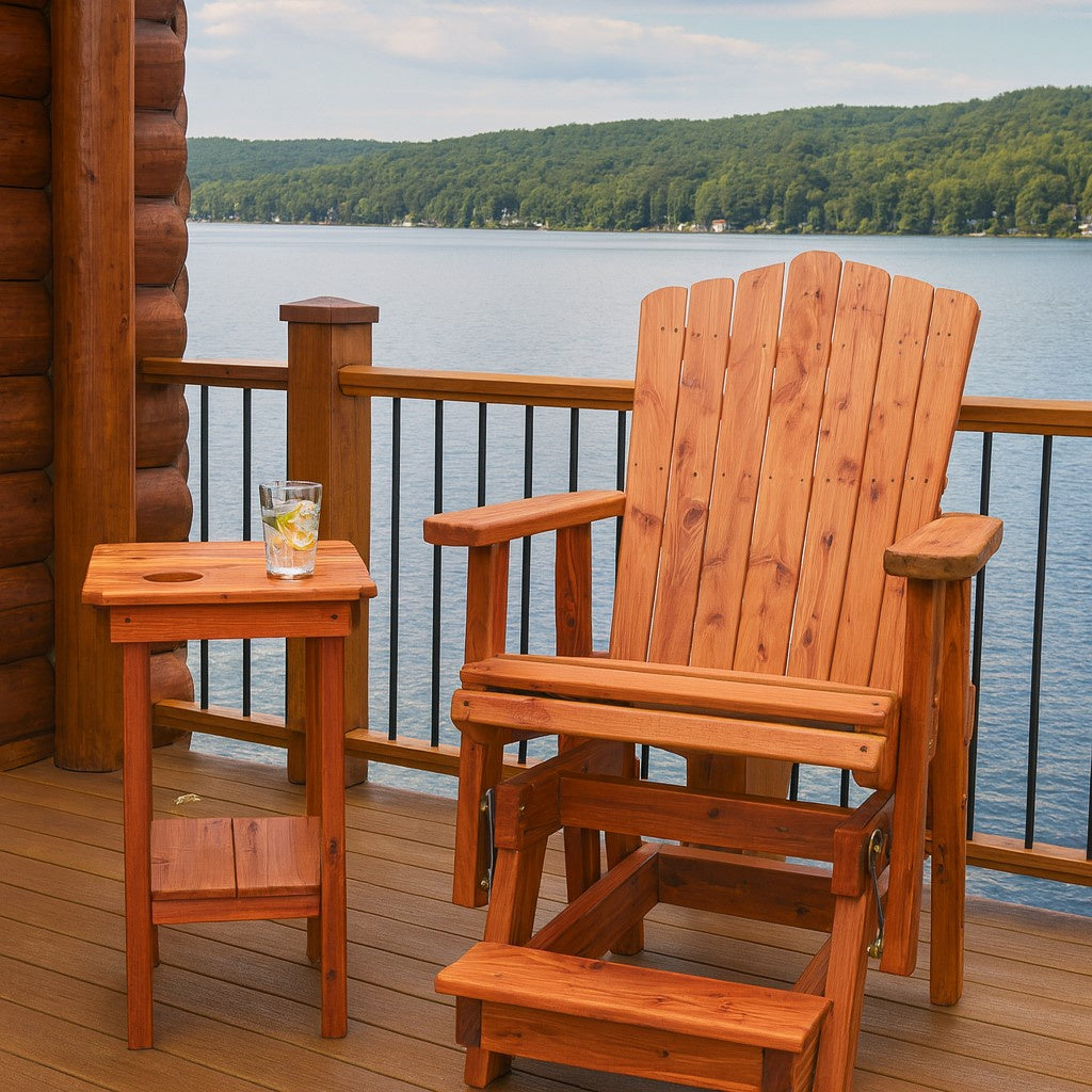 Timber Creek Cedar Adirondack Balcony Glider