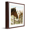 Hitched Personalized Horse Framed Canvas - Large