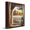 Cabin Window Personalized Framed Canvas - Medium