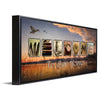 Lake Welcome Personalized Framed Canvas