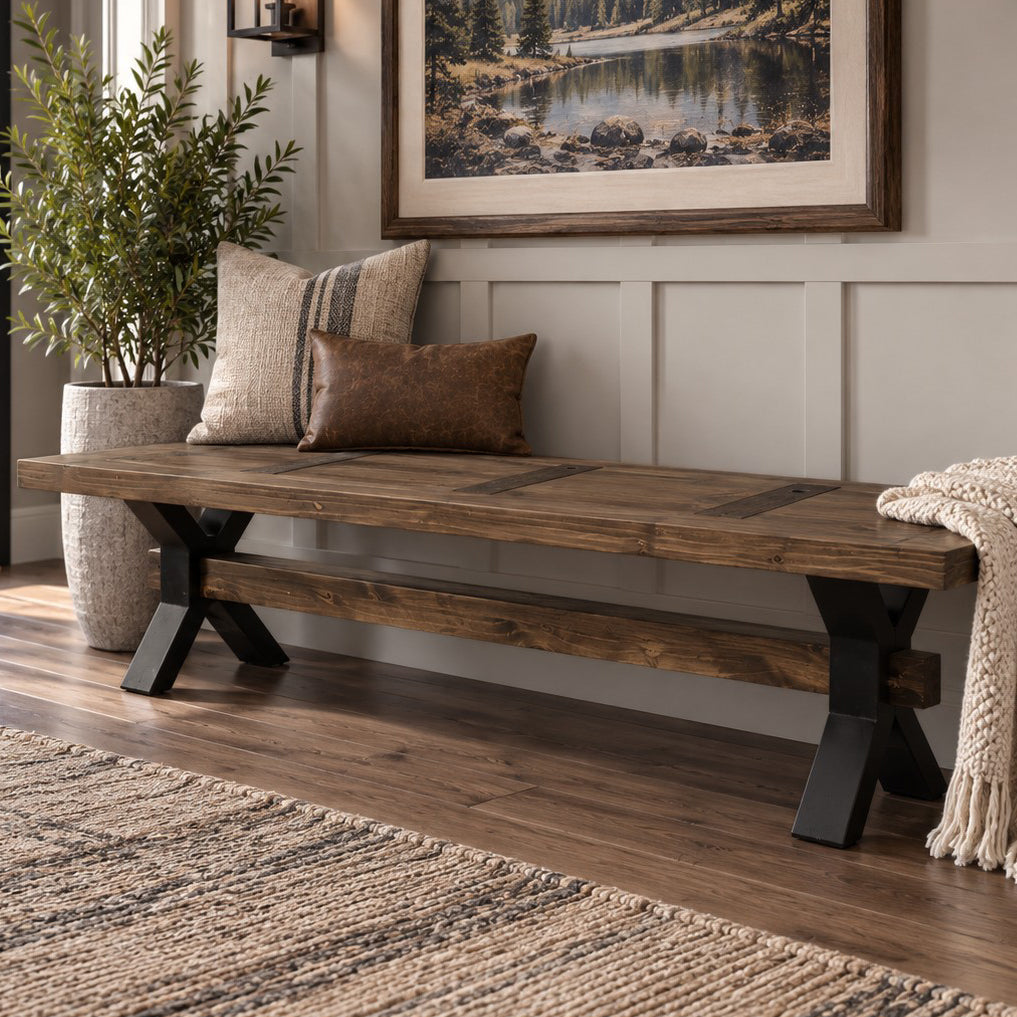 Lakeshore Walnut Bench - 6 Foot
