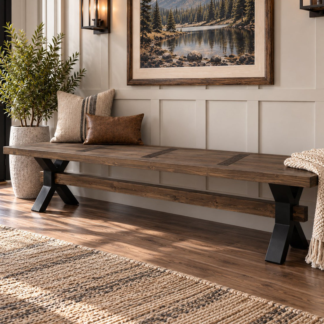 Lakeshore Walnut Bench - 7 Foot