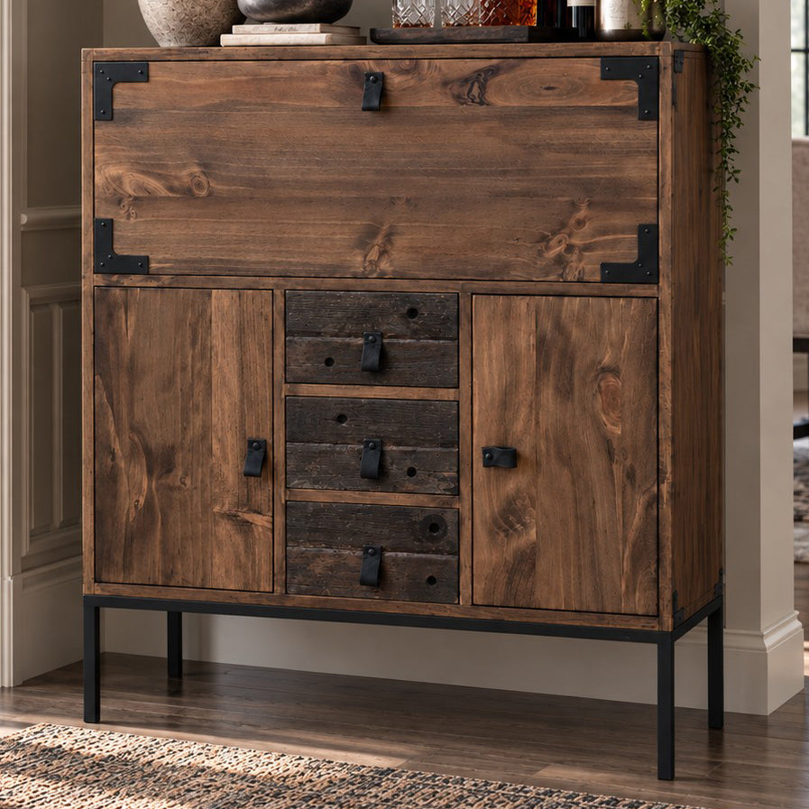 Lakeshore Walnut Wine Cabinet