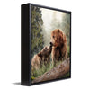 Kissing Bears Personalized Framed Canvas - Small