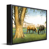 Bluebonnet Spring Personalized Horse Framed Canvas Art