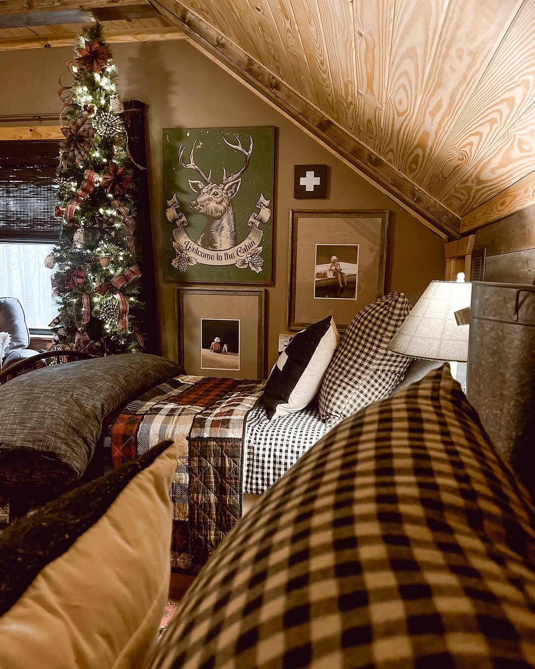 Mountain Lodge Plaid Quilt Bed Set - Twin