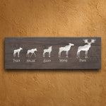 Personalized Moose Family Stretched Canvas - Small