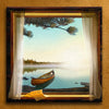 Morning Canoe Personalized Stretched Canvas - Medium